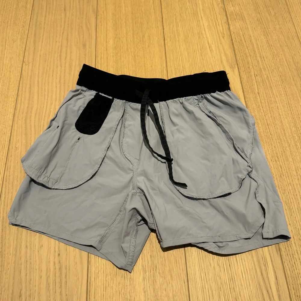 Ten Thousand Men’s Athletic Shorts — Light Gray with Black Waistband
